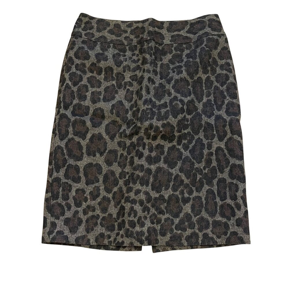 Rafaella Women's Leopard Print Skirt Knee Length Size 8